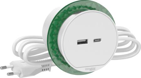 Bord Stikkontakt Enkelt M/Usb Hvid ⎮ 3606489819224 ⎮ 9139123406 ⎮ 9139123406 ⎮ INS44008