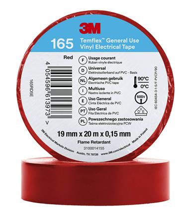 Tape Vinyl 165 19Mmx20M Rød ⎮ 8739100396 ⎮ 978700039 ⎮ 8739100396 ⎮ 165RD5E