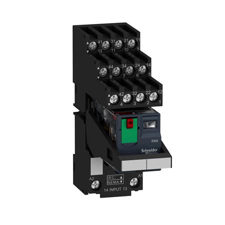 Rxm Relæ M/Sokkel+Led+Test 4C/O 24Vac ⎮ 7522605782 ⎮ 7522605782 ⎮ 7522605782 ⎮ RXM4AB2B7PVS