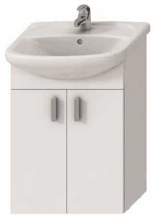 Vaskeskab Med Låger & Vask 53X42 Cm - Billigelogvvs.dk -