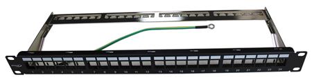 Patchpanel 24Xrj45 Ftp/Utp, Sort ⎮ 0886112743 ⎮ 0886112743 ⎮ 0886112743 ⎮ PPI-24-1-SW
