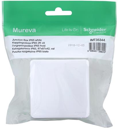 Blist Forgreningsdåse Mureva Ip65 Hvid ⎮ 3606481298010 ⎮ 9139152684 ⎮ 9139152684 ⎮ IMT35344