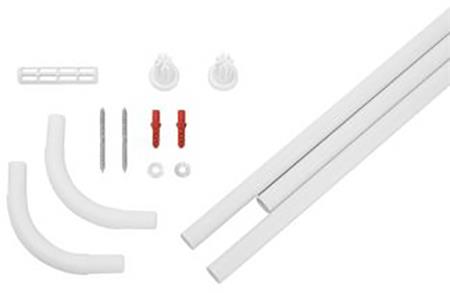 Universal Brusestang Hvid Alu Ø20Mm - Billigelogvvs.dk -