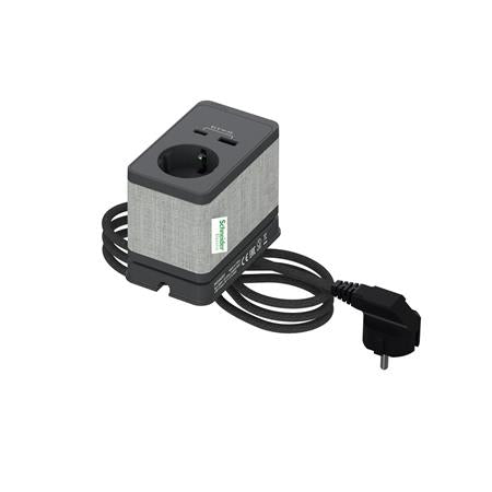 Bord Stikk. Enkelt M/Usb A/C Koksgrå ⎮ 3606489819286 ⎮ 9139124133 ⎮ 9139124133 ⎮ INS44051