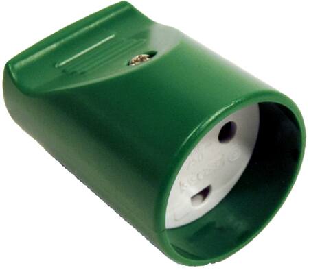 Forlængerled 16A Uden Jord Slagfast Grøn - Billigelogvvs.dk -