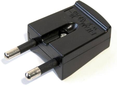 Stikprop Flad 16A Uden Jord Sort - Billigelogvvs.dk -