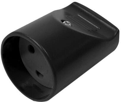 Forlængerled 16A Uden Jord Sort - Billigelogvvs.dk -