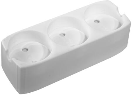 Stikdåse 3R U. Jord Ingen Ledning Hvid - Billigelogvvs.dk -