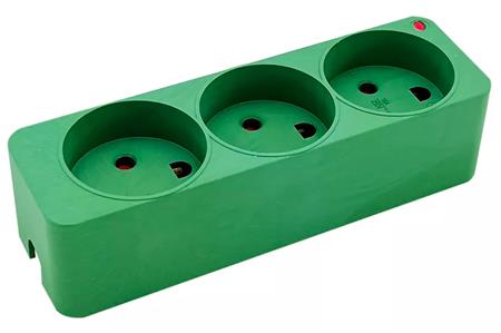 Stikdåse 3R M. Jord Ingen Ledning Grøn ⎮ 5715059960032 ⎮ 0810000662 ⎮ 0810000662 ⎮