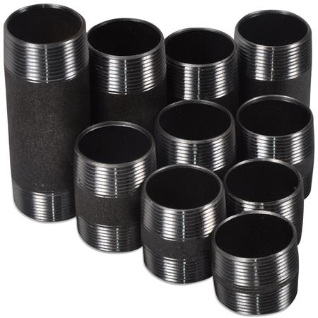 Nippelrør Sort Blandede 10 Stk 1/2 ⎮ 5705157031208 ⎮ 012010104 ⎮ 0201031205 ⎮ 012010104