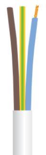 Ledning 3G1,5 H05Vv-F Hvid R50 ⎮ 0832102820 ⎮ 0832102820 ⎮ 0832102820 ⎮ C03122 White