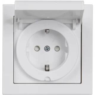 Abb Stikkontakt Komplet Ip44 Hvid M/Låg ⎮ 5401006157 ⎮ 5401006157 ⎮ 5401006157 ⎮