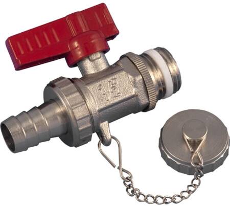 Påfyldnin/Aftaps Ventil ½" Forniklet - Billigelogvvs.dk -