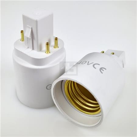 Fatningsadapter Plast G24Q-E27 4-Pins ⎮ 5401041049 ⎮ 5401041049 ⎮ 5401041049 ⎮