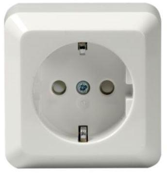 Jussi Udvendig Schuko Stikkontakt Hvid - Billigelogvvs.dk -
