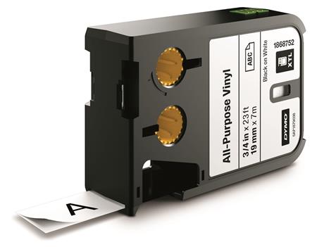 Dymo Xtl Tape Vinyl 19Mmx7M Hvid-Sort ⎮ 0071701001313 ⎮ 900069039 ⎮ 9797009399 ⎮ 0