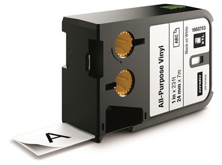 Dymo Xtl Tape Vinyl 24Mmx7M Hvid-Sort ⎮ 0071701001320 ⎮ 900069040 ⎮ 9797009409 ⎮ 0
