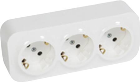 Forix Stikkontakt Schuko 3 X 2P+J 16A Hv - Billigelogvvs.dk -