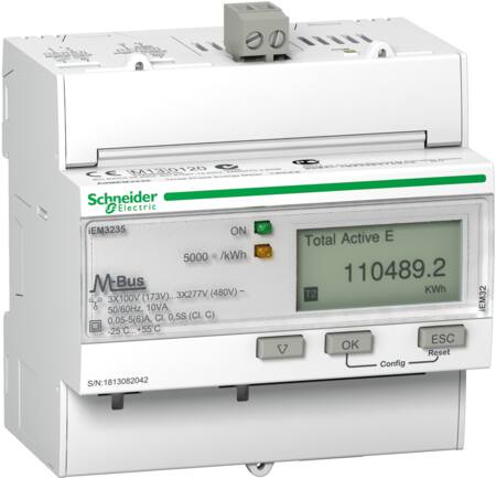 Kwh -Måler 400V 3P+N Ct Mbus Mid ⎮ 3398991705 ⎮ 3398991705 ⎮ 3398991705 ⎮ A9MEM3235