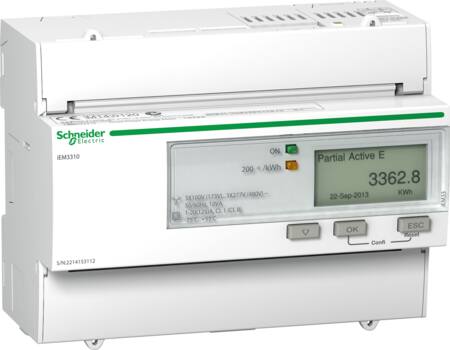 3-Faset Kwh Måleinstrument 125A Puls Mid ⎮ 3606480696398 ⎮ 3398516410 ⎮ 3398516410 ⎮ A9MEM3310