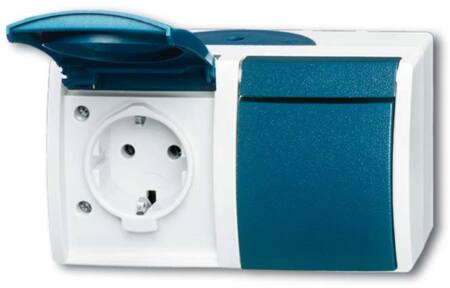 Ocean Dobbelt Stikk Vandret Grå/Blågr ⎮ 4011395114964 ⎮ 5417570526 ⎮ 5417570526 ⎮ 2CKA002084A0720