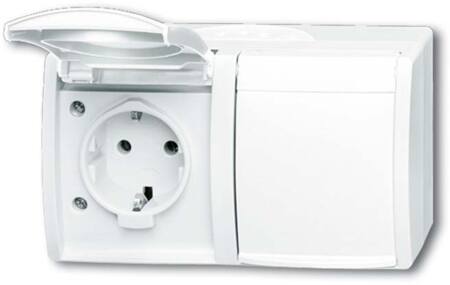 Abb Schuko Stikkontakt 1M 16A Hvid Semi - Billigelogvvs.dk -