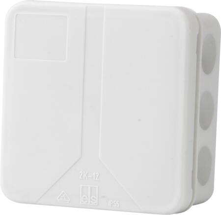 Membrandåse 2K12, Ip55 85X85 Mm Lysegrå ⎮ 4013902893980 ⎮ 0821100312 ⎮ 0821100312 ⎮ 34491205