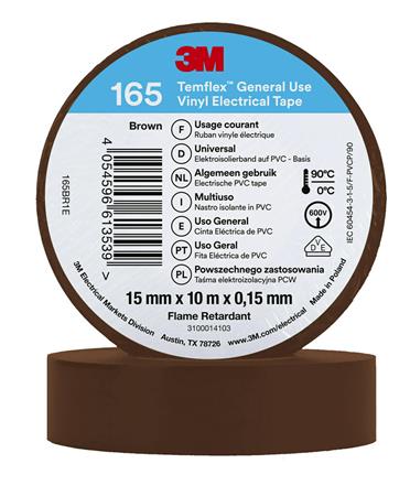 Tape Vinyl 165 15Mmx10M Brun ⎮ 4054596613539 ⎮ 978700023 ⎮ 8739100231 ⎮ 165BR1E