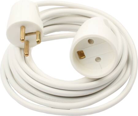 Forlængerledning Hvid Med Jord 5M - Billigelogvvs.dk -