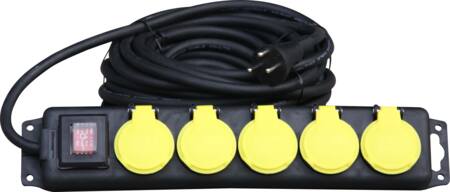 Stikdåse 5R M. Jord 15 M Sort/Gul ⎮ 5703873227073 ⎮ 0828100713 ⎮ 0828100713 ⎮ 8530410