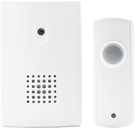 Dørklokke Trådløs Inklusiv Dørtryk Hvid - Billigelogvvs.dk -