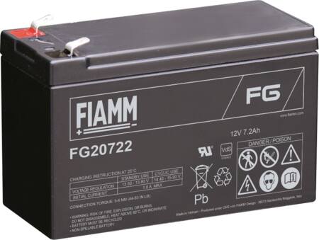 Fiamm Blybatteri 12V/7,2Ah/6,35Mm Sp.Sko ⎮ 5485506014 ⎮ 5485506014 ⎮ 5485506014 ⎮ FG20722