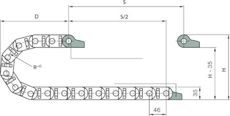 Igus Kabelkæde 2400.05.100 ⎮ 5705150696701 ⎮ 5437406706 ⎮ 5437406706 ⎮ 2400.05.100.0