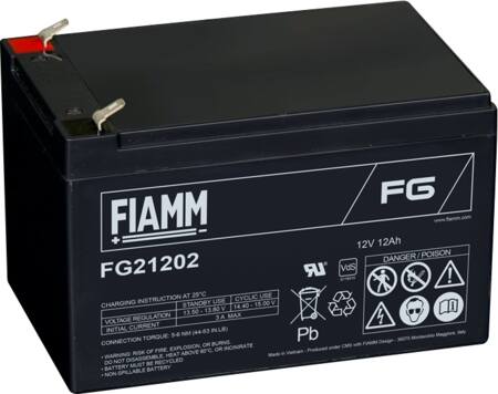 Fiamm Blybatteri 12V/12Ah ⎮ 5705154114072 ⎮ 5494506076 ⎮ 5494506076 ⎮ FG21202