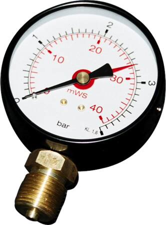 Manometer Ø80X1/2 0-4 Bar - Billigelogvvs.dk -
