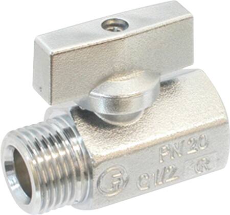 Mini Kugleventil 1/2" Rødgods Muf/Nip ⎮ 5709276796918 ⎮ 743631404 ⎮ 0802002934 ⎮ 743631404