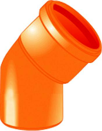 Pvc-Bøjning 110Mm 15 Grader ⎮ 4052836202000 ⎮ 895057110 ⎮ 0802019095 ⎮ 220200-03