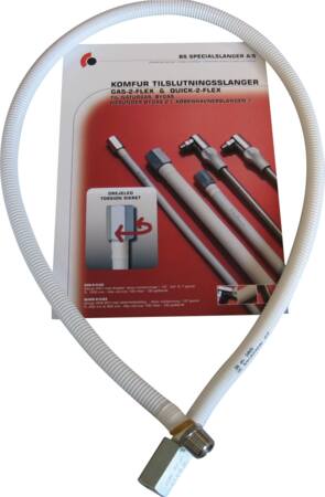 Gasslange 1200Mm Hvid Plastbelægning ⎮ 0802034067 ⎮ 843908104 ⎮ 0802034067 ⎮ 07-00-012-1200