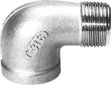 Vinkel 1 1/2 Mf/Np 90Gr Aisi 316 - Billigelogvvs.dk -