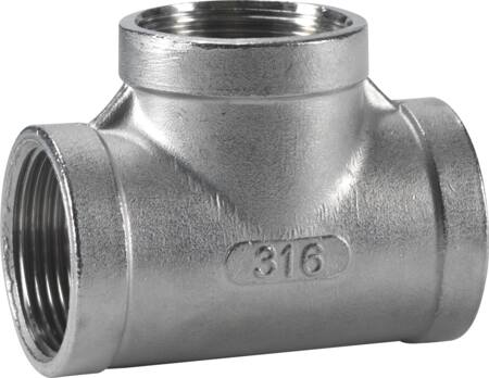 T-Stykke 1 Aisi 316 - Billigelogvvs.dk -