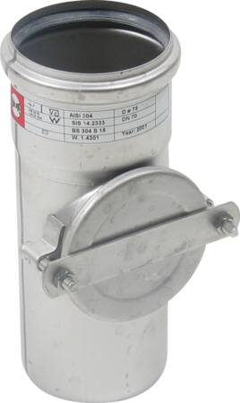 Rør Med Renseadgang Ø110Mm Aisi304 ⎮ 0216127913 ⎮ 160247110 ⎮ 0216127913 ⎮