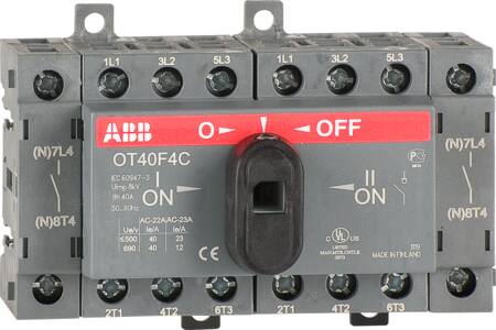 Omskifter 1-0-2 40A 4Pol ⎮ 6417019390741 ⎮ 2119750443 ⎮ 2119750443 ⎮ 1SCA104934R1001