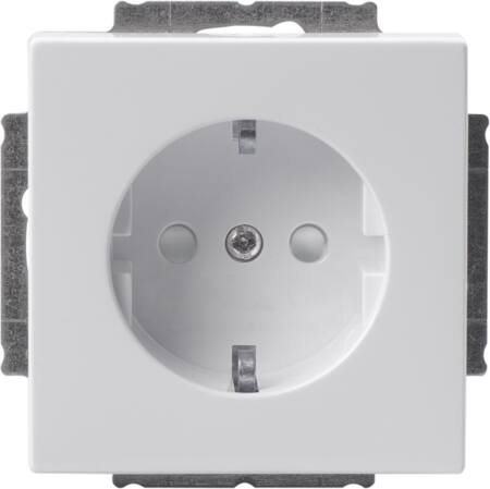 Abb Schuko Stikkontakt 1M 16A Hvid Semi - Billigelogvvs.dk -