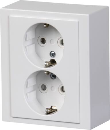 Abb Udvendig Dobbelt Stikkontakt Hvid ⎮ 6438199003283 ⎮ 5417575291 ⎮ 5417575291 ⎮ 2TKA00001607