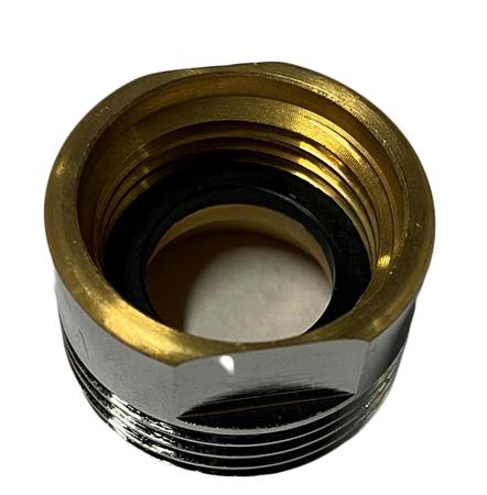 Overgangsnippel 24Mmx1/2' Krom - Billigelogvvs.dk -