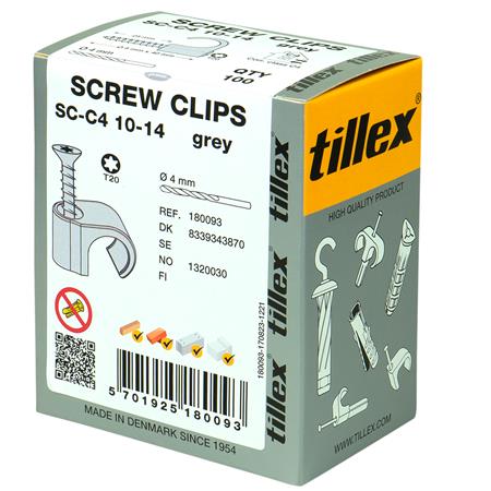 Clips Med Tx20 Sksc-C4 10-14Mm Grå ⎮ 5701925180093 ⎮ 908800018 ⎮ 8339343870 ⎮ 180093
