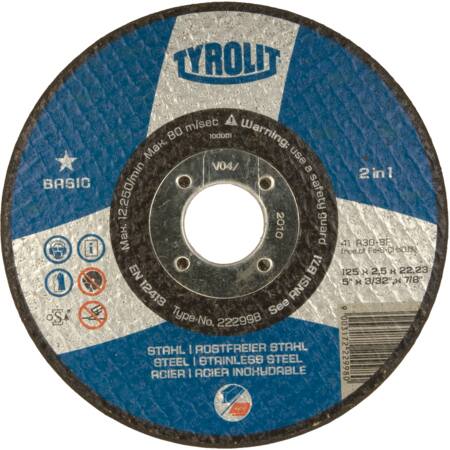 Skæreskive 115X2.5X22 Inox/Stål - Billigelogvvs.dk -