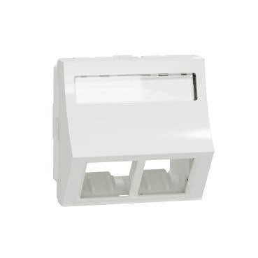 Dataudtag 2Xrj45 S-One, Vinklet, Hvid ⎮ 3606481464293 ⎮ 00000 ⎮ 9139123338 ⎮ NU942418
