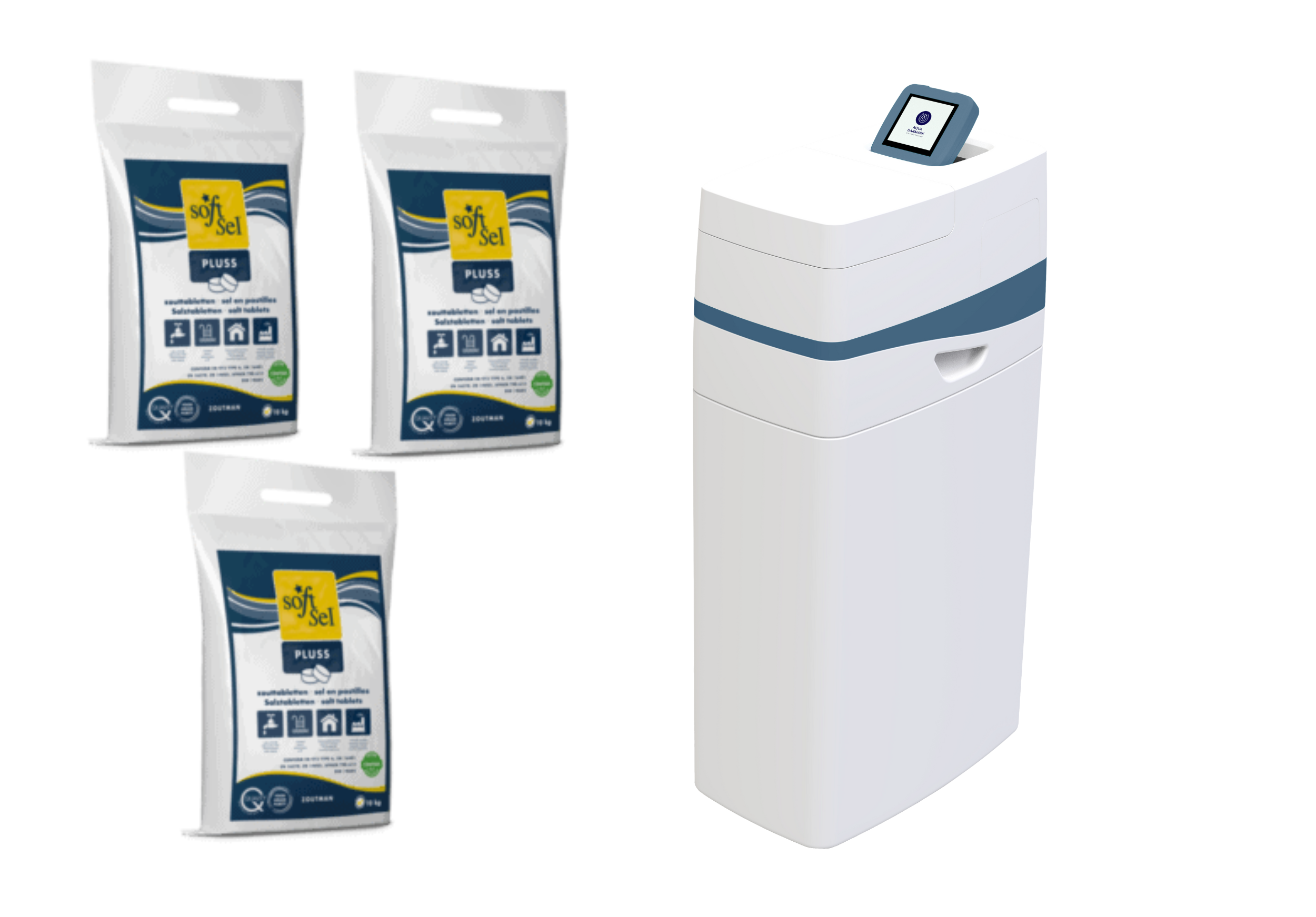 Blødgøringsanlæg Aqua Danmark ProSOFT 18 inkl. 30 kg salt - Billigelogvvs.dk -