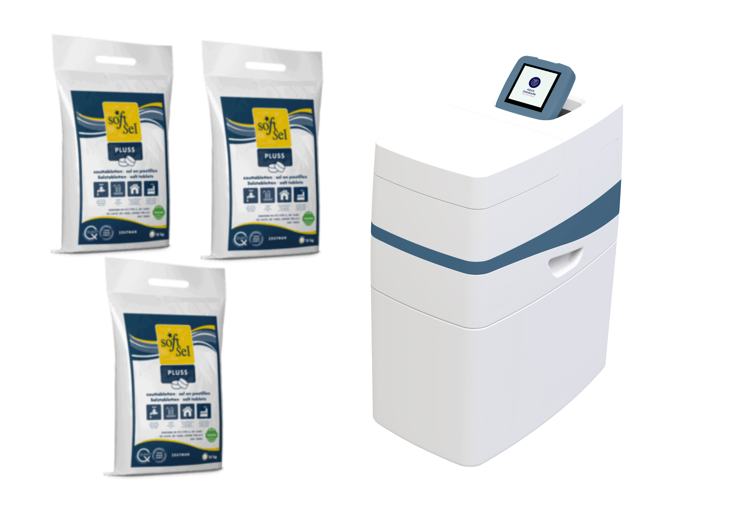 Blødgøringsanlæg Aqua Danmark ProSOFT 10 inkl. 30 kg salt - Billigelogvvs.dk -